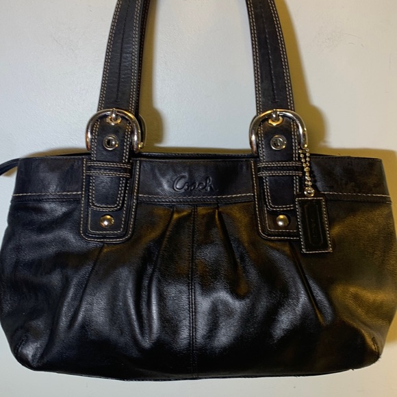 Coach Bags Vintage Coach Black Genuine Leather Shoulder Bag Poshmark